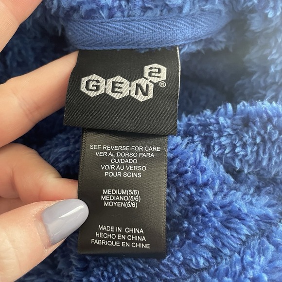 University Of Kentucky UK Sweatshirt Hoodie Kids Size 5/6 Sherpa Fleece Blue NWT - Picture 5 of 8